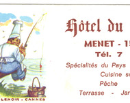 Carte publicitaire Hôtel du Lac Années 60