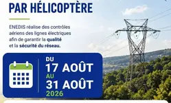 CONTROLE ENEDIS PAR HELICOPTERE DU 17 AU 31 AOUT 2026